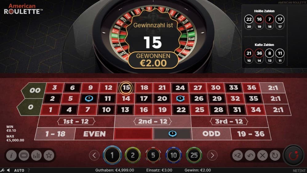 american roulette slot win