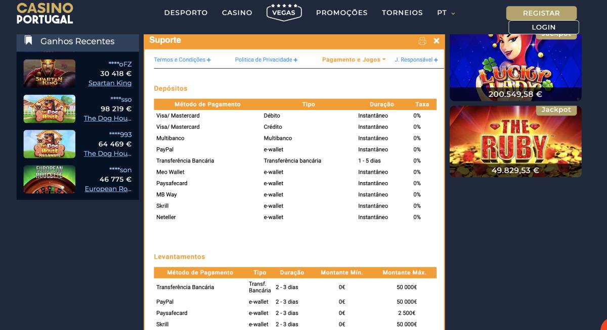 pagamentos casinoportugal.pt