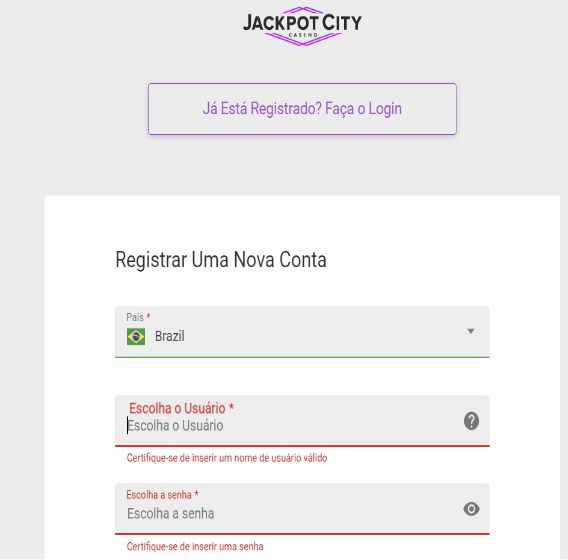 jackpot city casino register